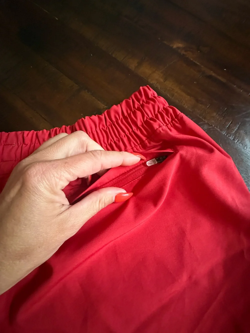 Nike Dri-FIT Running Shorts Women’s Small Red NWOT Zip Pocket